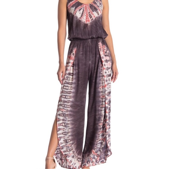 Young Fabulous & Broke Pants - Young Fabulous & Broke Boho Hippie Festival Tie Dye Jumpsuit Size Medium